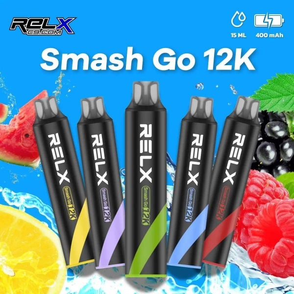 RELX Smash Go 12000 拋棄式電子煙｜悅刻一次性12000口 · 超長續航 · 可充電設計/ILIA電子煙#日期10/20